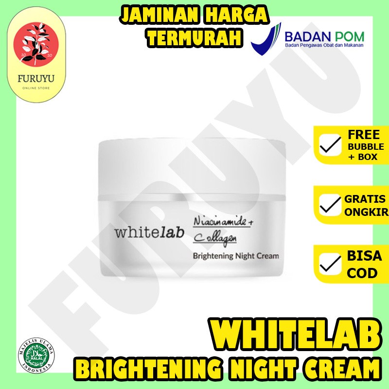 Whitelab Brightening Night Cream Perawatan Kecantikan Wajah Whitening