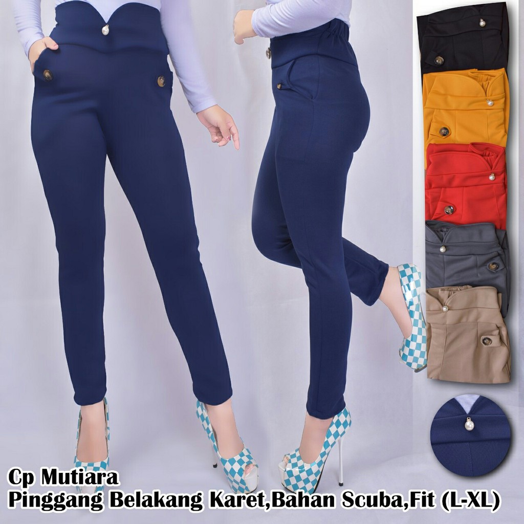 hn long pants mutiara 6warna fashion kekinian