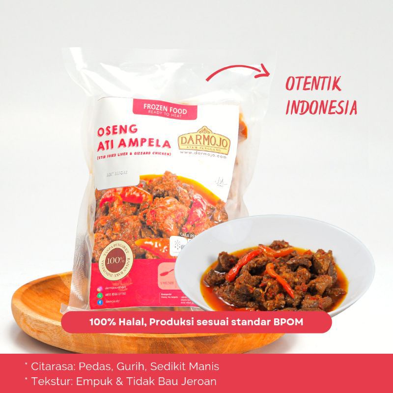 

Darmojo Oseng Sambal Ati Ampela Familly Pack 240gram (2-3 Porsi)
