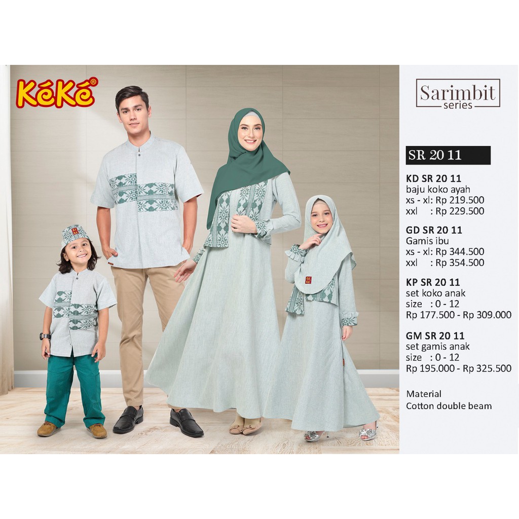 Size 0 Size 6 Sr 20 11 Busana Muslim Keke Sarimbit Keluarga Terbaru Marun Abu Toska Shopee Indonesia