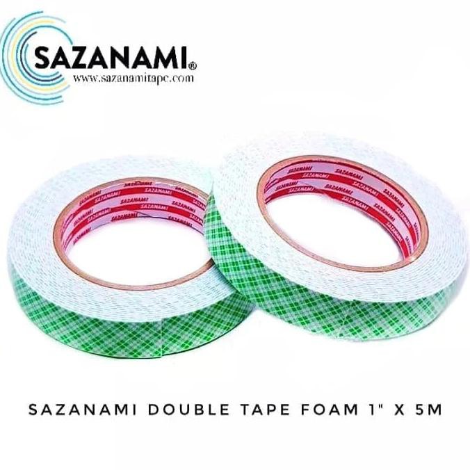 

HOT SALE|BEST SALLER Double Tape Busa 1" Inch x 5M Sazanami Foam Tape 24mm