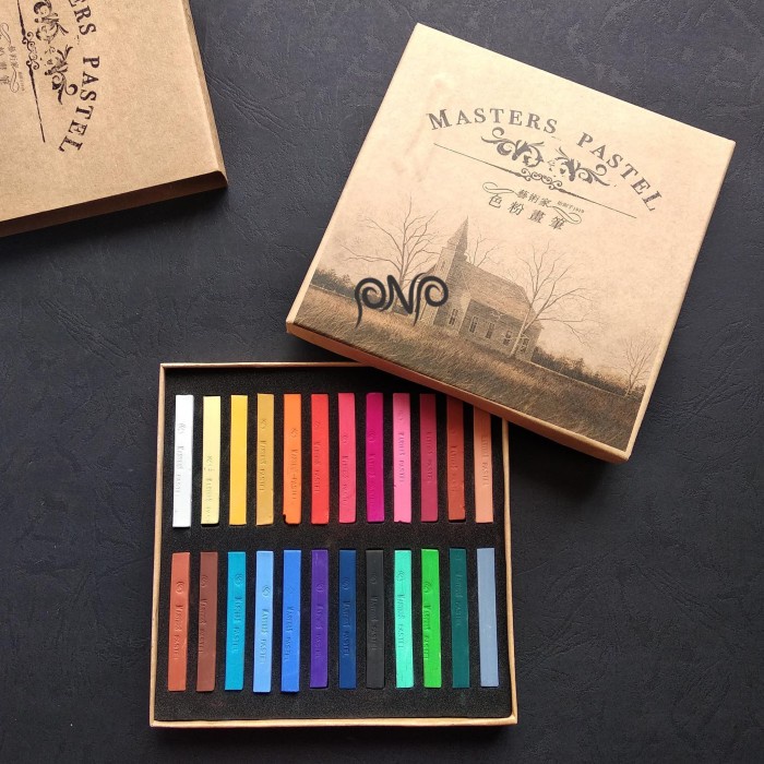 

PASTEL-DRY-OIL- MARIES MASTER SOFT PASTEL COLOR CRAYON HAIR COLORING SET 24 WARNA -OIL-DRY-PASTEL.