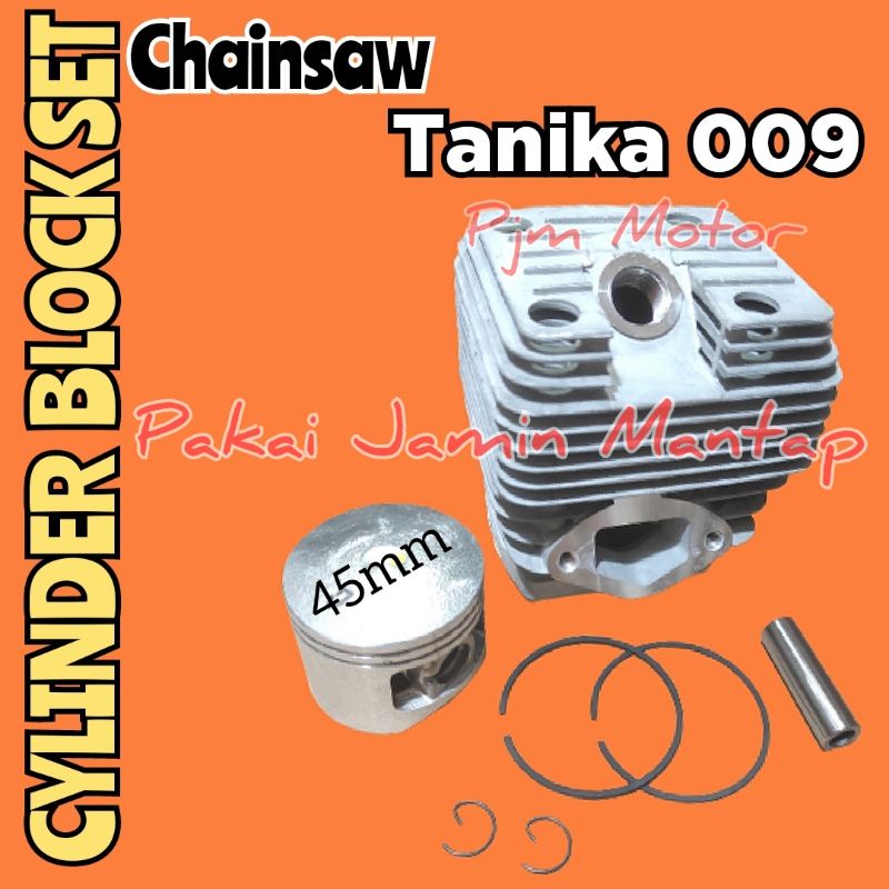 TNK 009 Cylinder Blok Komplit Mesin Chainsaw Senso Mini 2tak Tanika