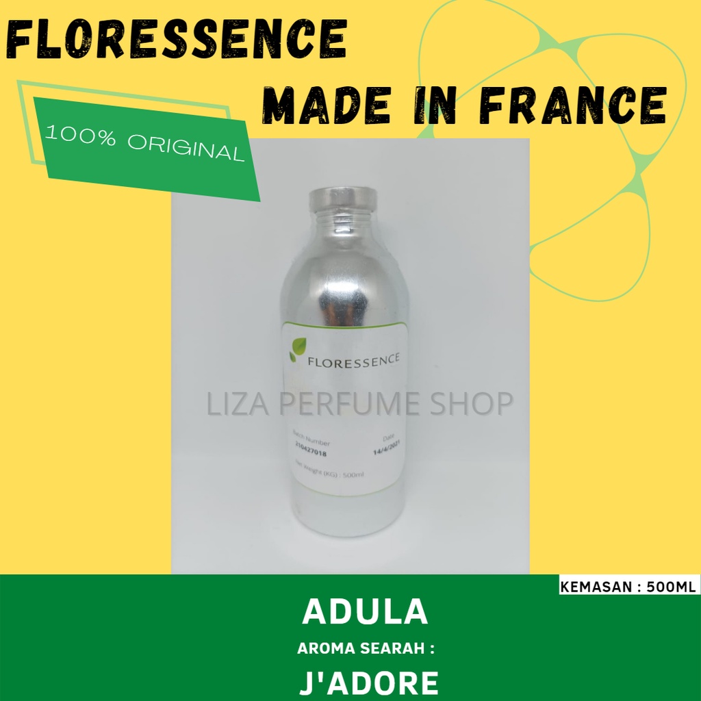 Bibit Parfum 500ml SEGEL J'ADORE ( ADULA )By FLORESSENCE / Bibit Perfum  j’adore/ Bibit Parfume FLOR
