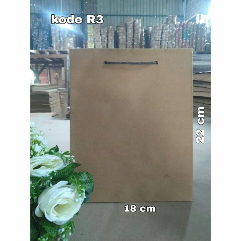 

[ECER] PAPERBAG POLOS COKLAT [18x22x7]
