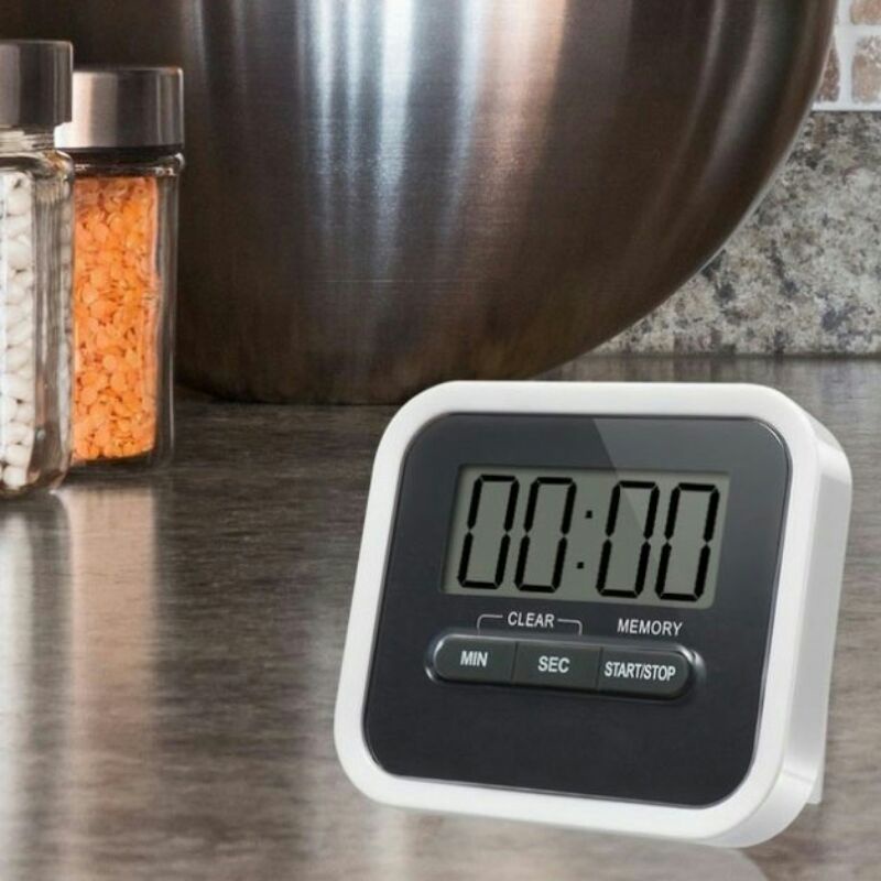 Mix Timer Mini Digital Dapur Countdown Timer Aihogard 115-Black