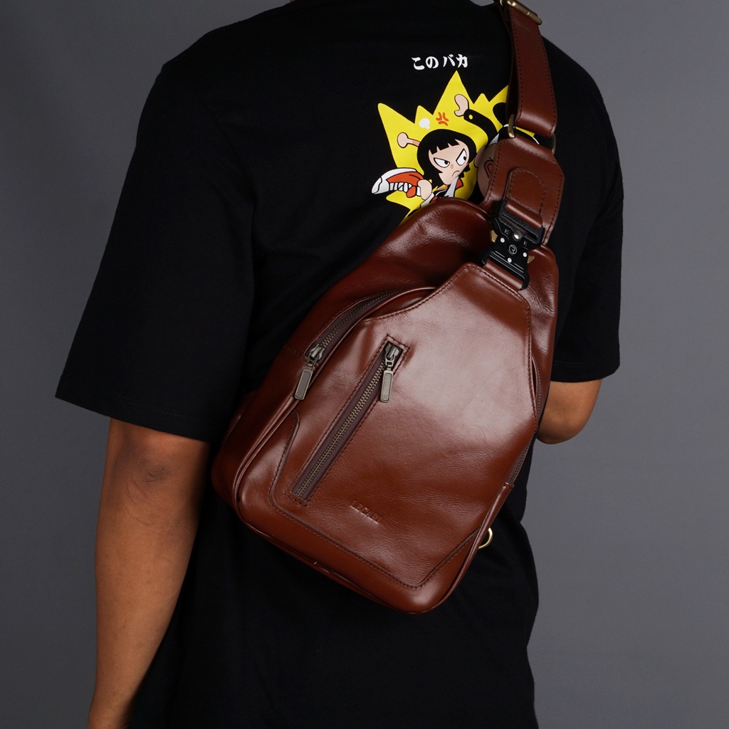 Axle Man Tas Slempang Pria Kulit Asli Genuine Leather