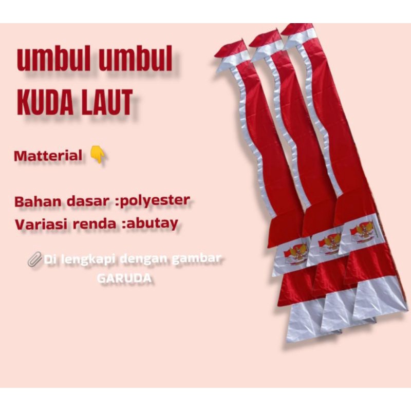 bendera umbul umbul kuda laut/bendera umbul umbul merah putih/bendera umbul umbul warna warni/bender