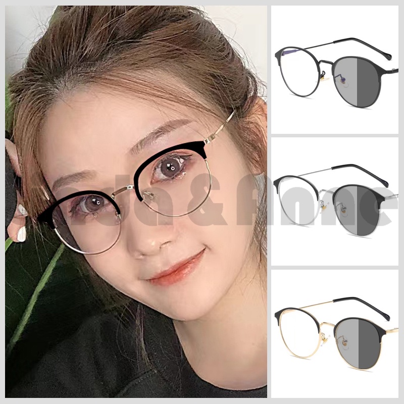 Kacamata Wanita Photocromic Korea Murah Fashion Aksesoris Eyeglasses Import