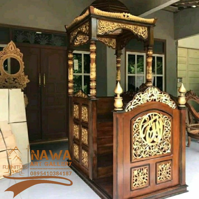 Mimbar mesjid ukir jati jepara