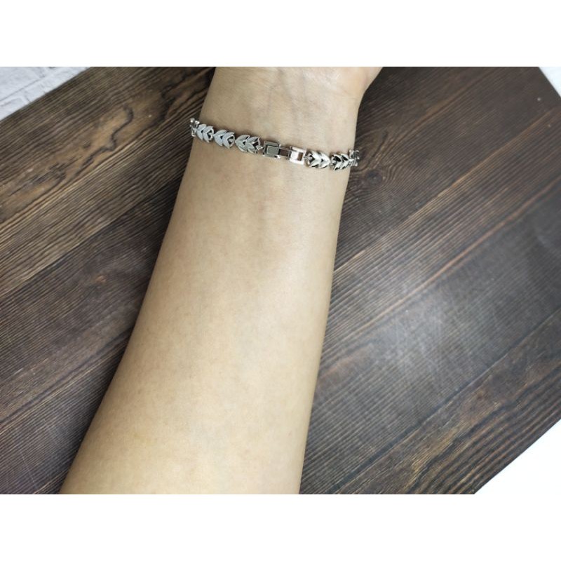 Fifi Fashion Gelang tangan Full mata kombinasi model Perhiasan Lapis Silver 08#