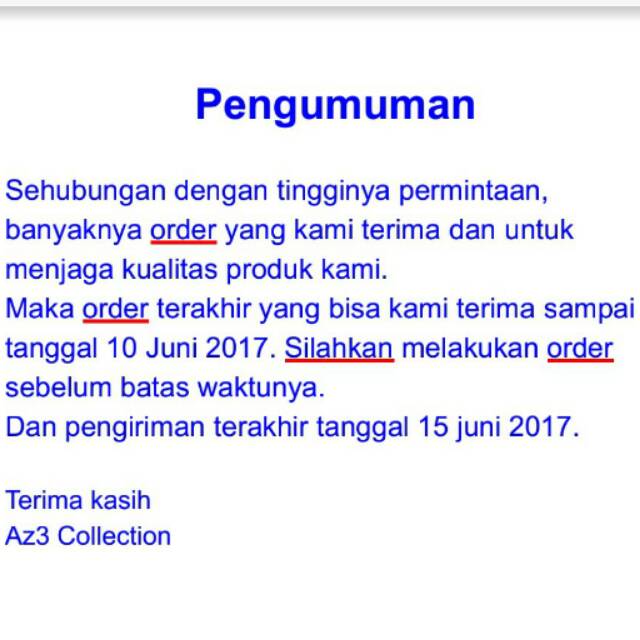 

Pengumuman