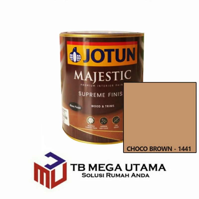 Jotun Majestic Supreme Finish 1441 Choco Brown 0,9 Liter | Cat Kayu Besi Interior