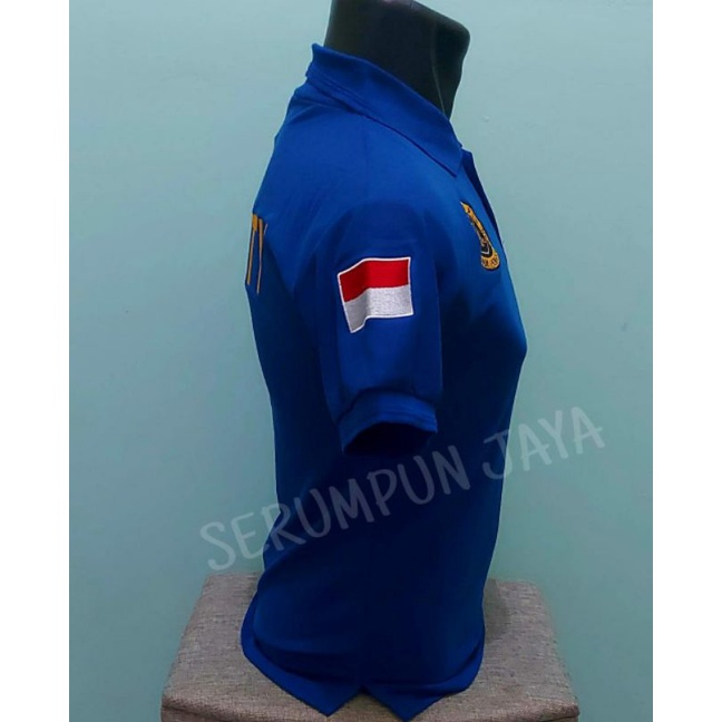 KAOS GADA PRATAMA MITRA POLRI BIRU - KAOS KERAH GADA PRATAMA BIRU FULL BORDIR