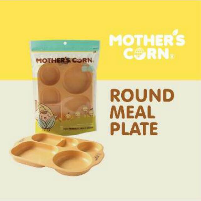 Mother's Corn Round Meal Plate / Mothers Corn Piring Makan Anak Sekat