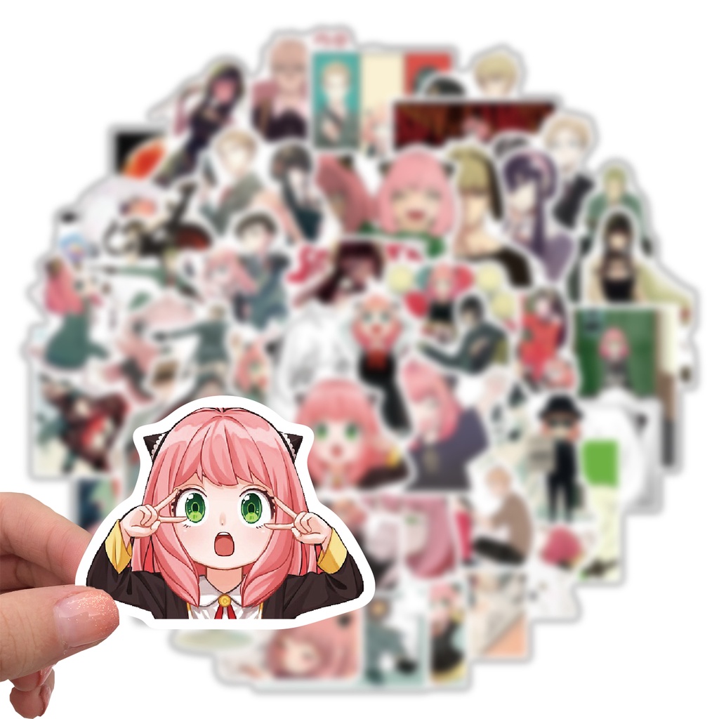 

25 / 50 Pcs Stiker Motif Kartun Anime Spy Family Untuk Laptop Skateboard Koper Ponsel