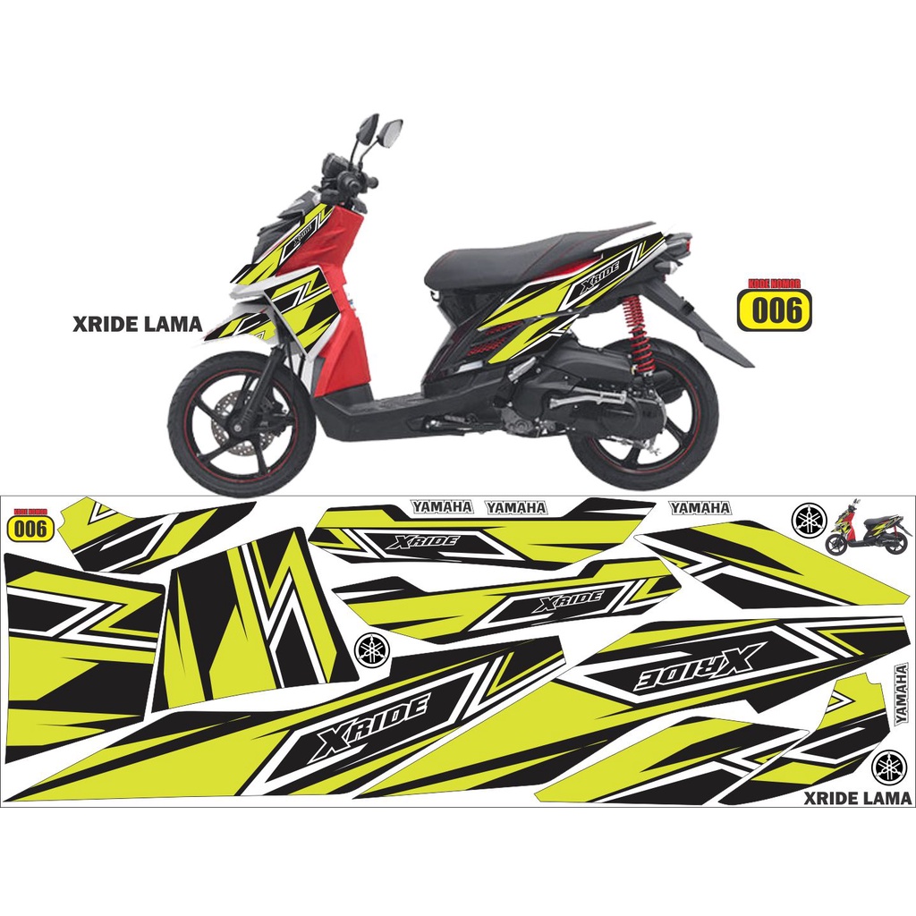 Striping variasi x ride / decal x ride / yamaha / x ride / variasi x ride