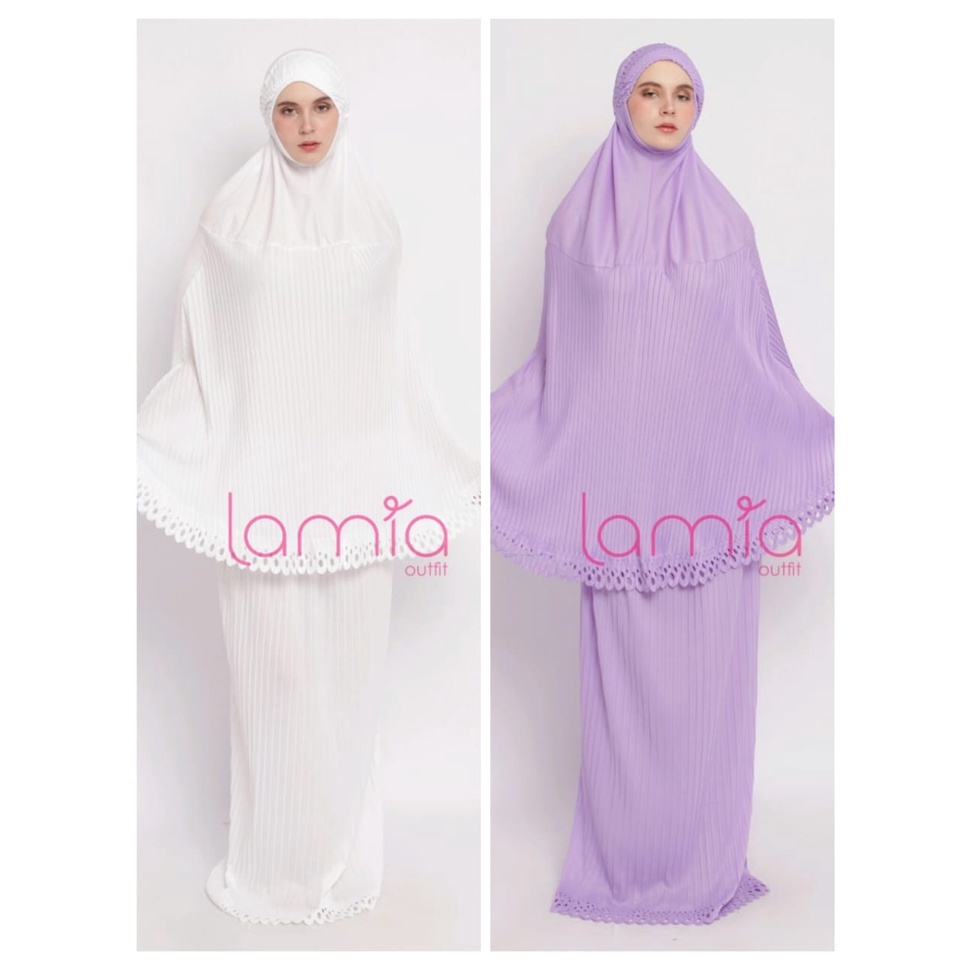 Mukena Dewasa Lamia Hyget Plisket Laser Ultra Sonic