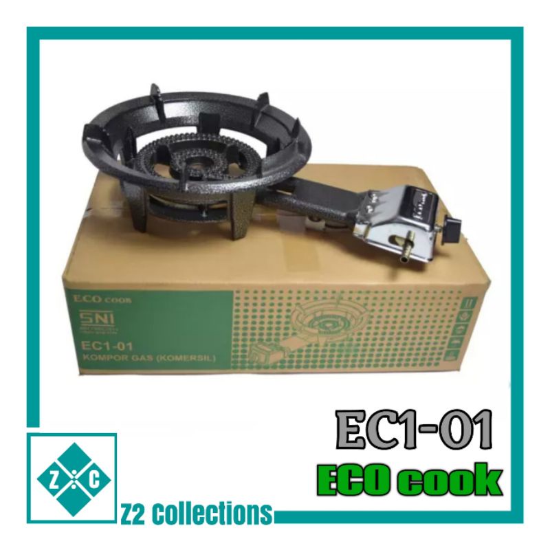 Kompor Cor 1 tungku ECO COOK model EC1-01 kompor gas komersil EcoCook kompor mawar