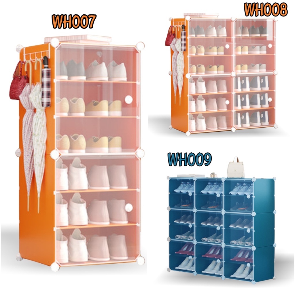 BAYAR DITEMPAT Rak Sepatu Anti Debu Tebal / Shoe Rack Portable Serbaguna / Kotak Sepatu Portable / Rak Sepatu Pintu Kaca COD TERMURAH