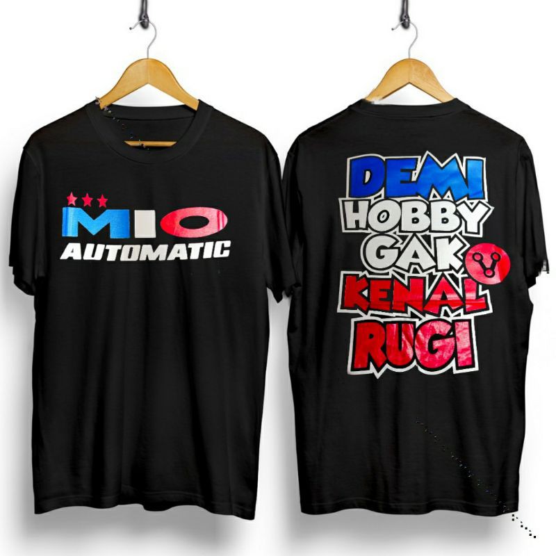 Kaos distro MIO automatic / kaos Mio automatic / kaos Mio / kaos gambar mio automatic