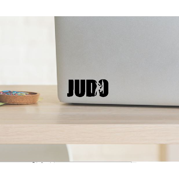Stiker Judo Beladiri Olahraga Mobil Kaca Spakbor Motor Laptop Helm Cutting