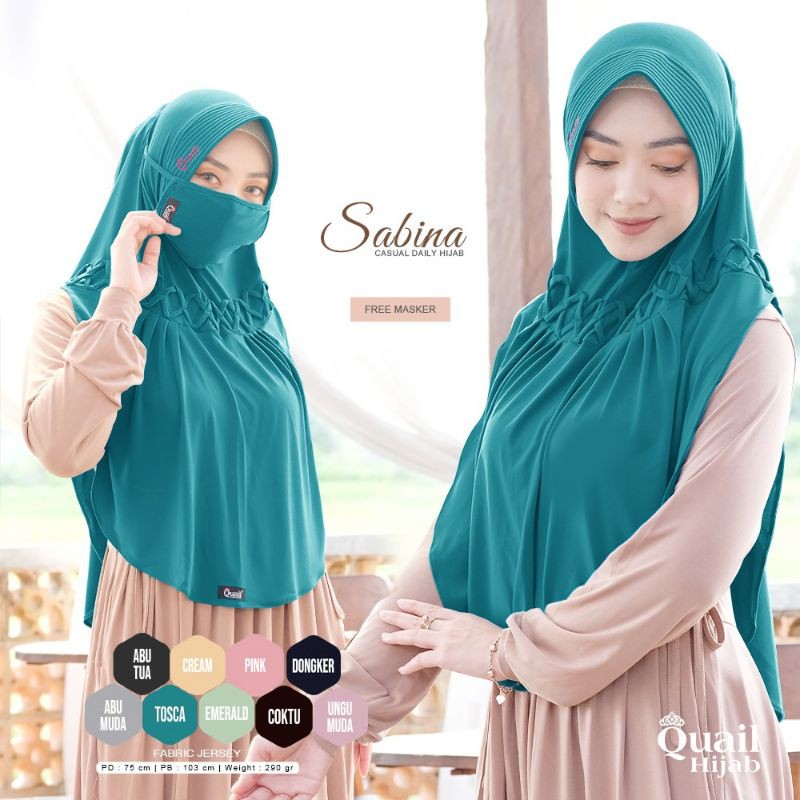 SABINA QUAIL HIJAB | ORIGINAL QUAIL HIJAB | jilbab Jersey | Jilbab Jumbo | Jilbab Syari
