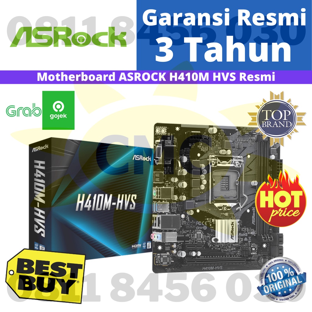 Motherboard ASROCK H410M HVS LGA1200 H410 DDR4 USB3.2 SATA3