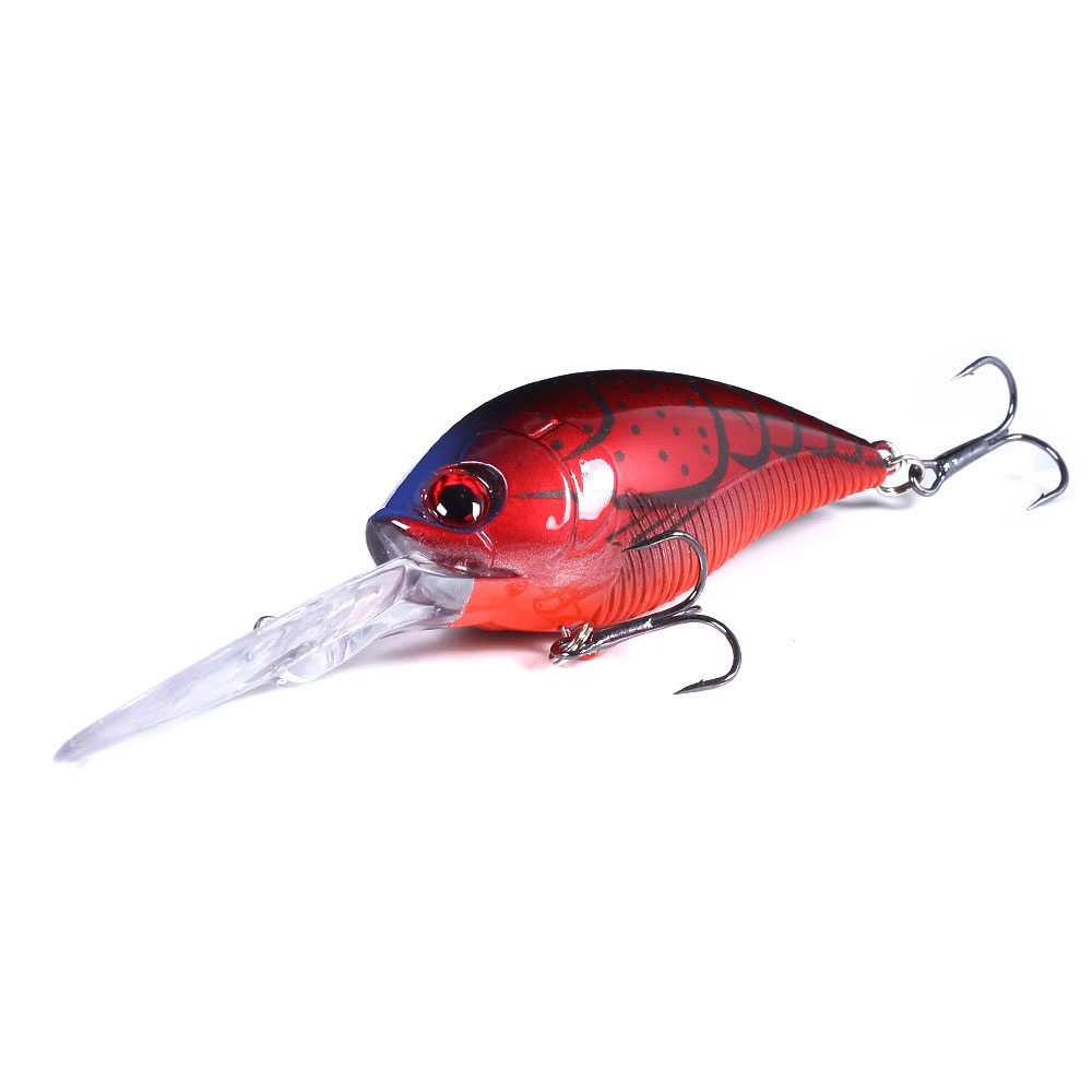 HENGJIA 10PCS Minnow Fishing Lure 12.5cm/20.5g 3D Eyes Crankbait wobbler Artificial Hard Bait Two hook Fishing Tackle