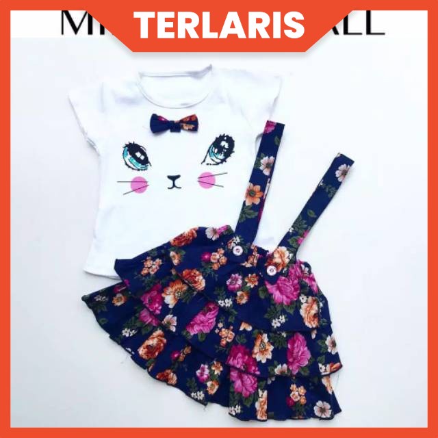 zhafira kids store - Miiko overall - Set overall anak 1-2 tahun Miiko overall Ruffle