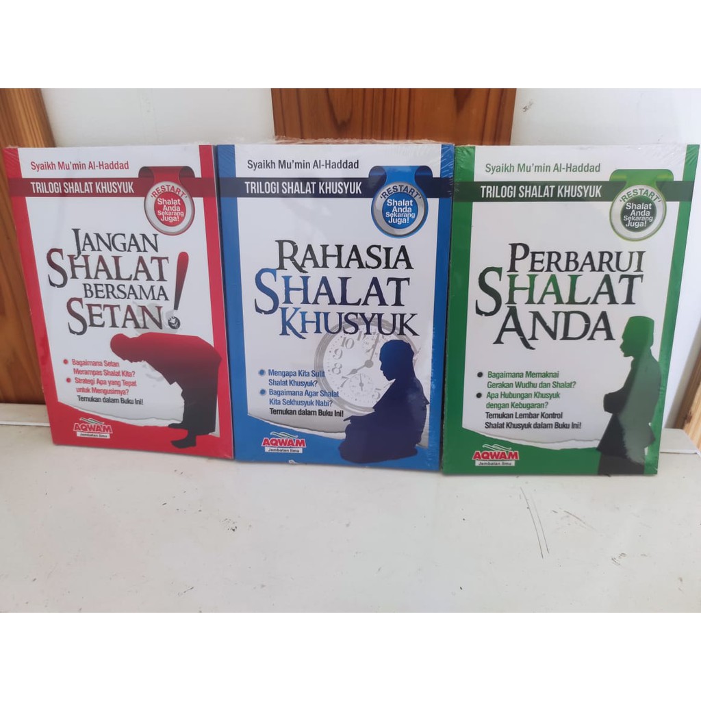 Paket 3 Buku Trilogi Shalat Khusyuk - Penerbit Aqwam/ Buku paket tentang belajar sholat/ buku islami