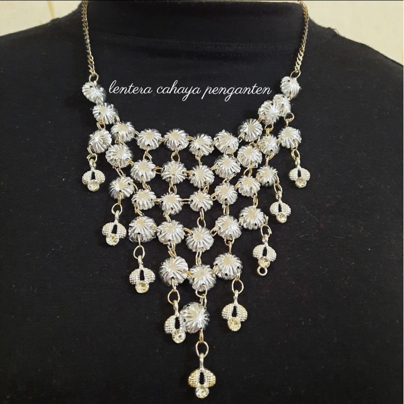 Kalung pengantin tari warna gold termurah kalung hias untuk pengantin