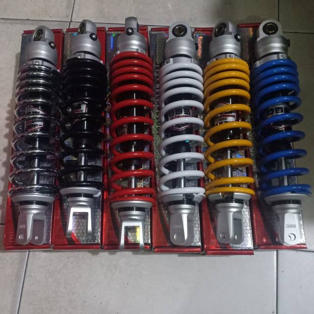 Shock Z Series Full Cnc Fastbikes Beat Vario Mio Fino Scoopy Spacy Ukuran 310mm Dan 330mm Warna Merah Putih Hitam Crome Kuning Biru