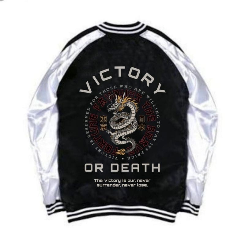 Jaket Sukajan Baseball / Jaket sukajanJepang Bomber Victory Or Death Hayabusa pria Wanita/Bayar di Tempat/Gratis Ongkir/COD/JAKET TERBARU