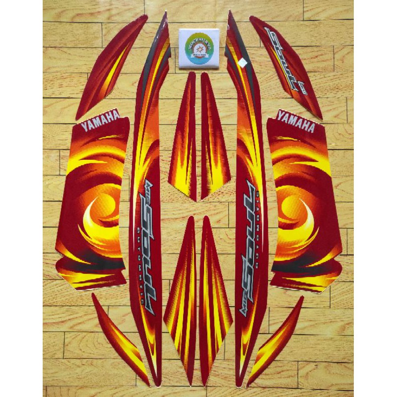 Striping Mio Soul 2007 Merah Stiker Mio Soul Terlaris Terbaik