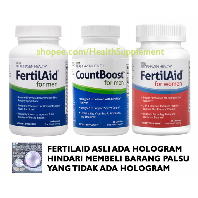 FertilAid for Men+Countboost+FertilAid for Women.