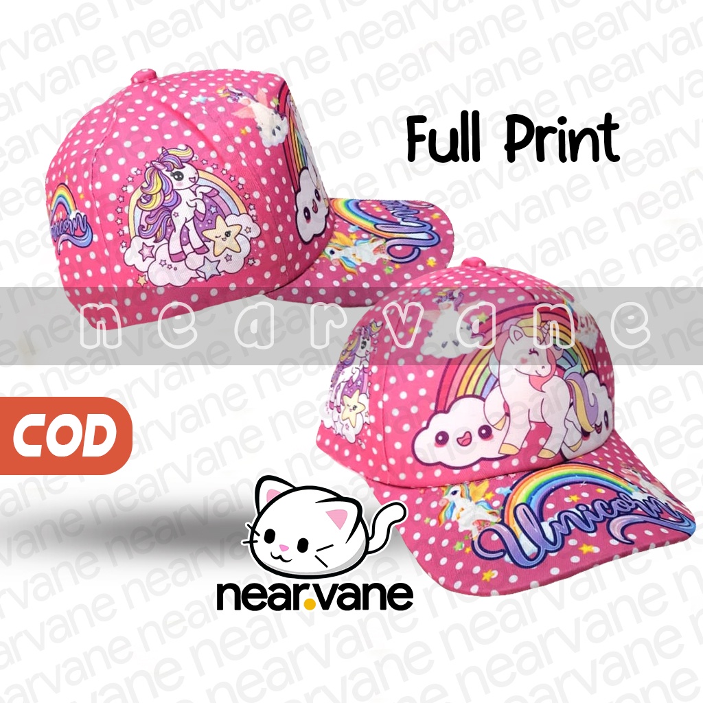 Topi Anak Motif Karakter Gambar Kuda Poni Unicorn Lucu dan Keren Laki Laki Perempuan Cowok Cewek Usia Umur 1 2 3 4 5 6 7 8 Tahun