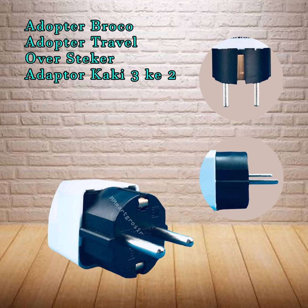 Adaptor Broco / Adaptor Travel / Over Steker / Adaptor Kaki 3 ke 2