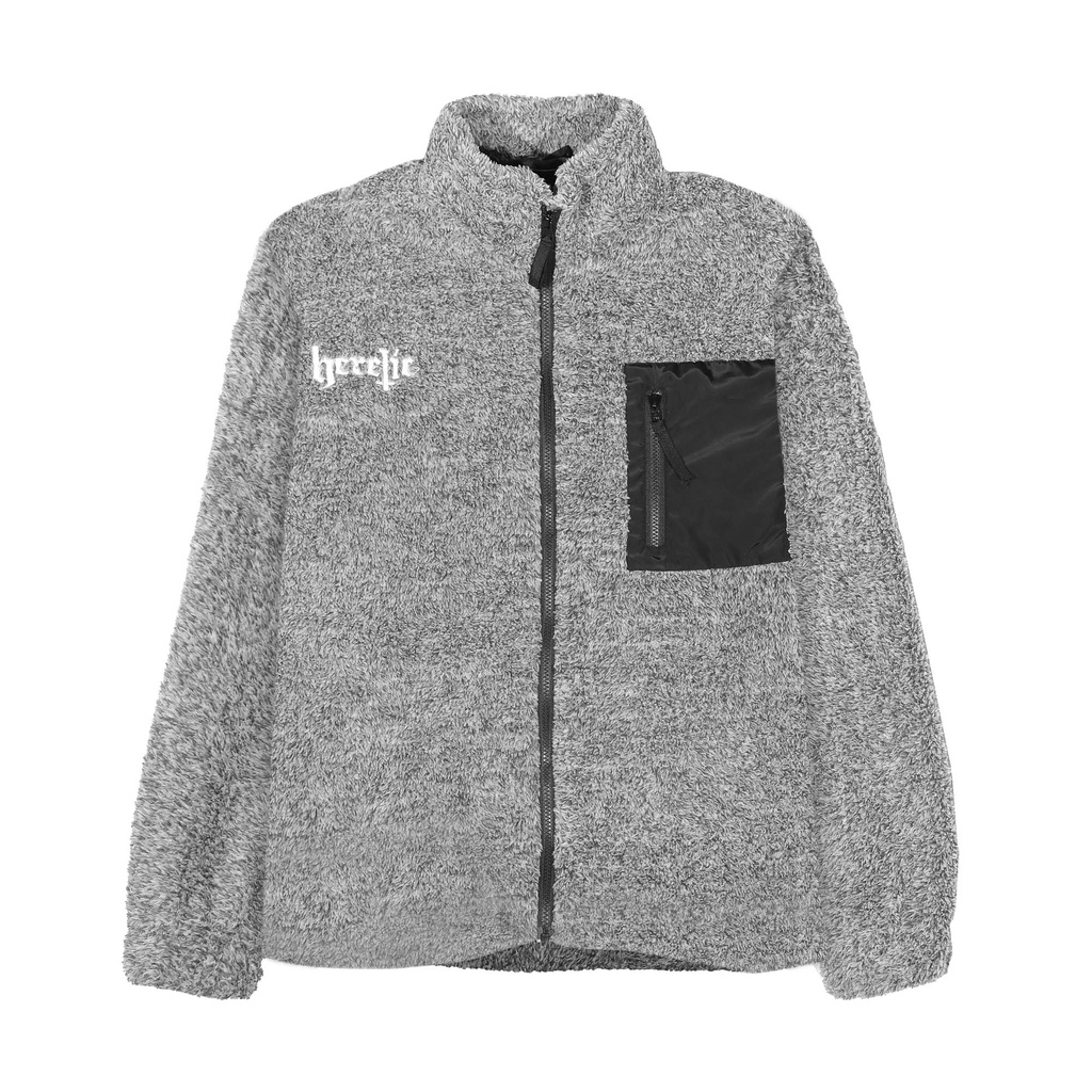 Heretic - Sherpa Jacket - Grey Pentagram