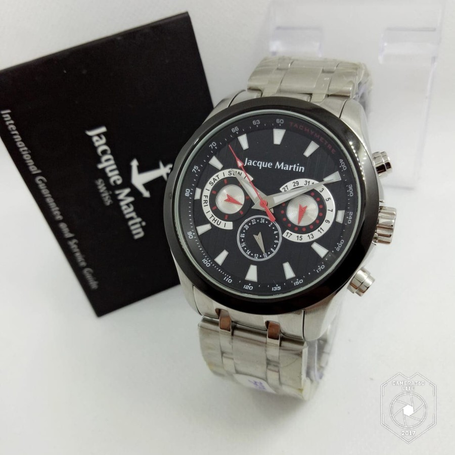 JAM TANGAN PRIA JACQUE MARTIN 3231 ORIGINAL CHRONOGRAPH