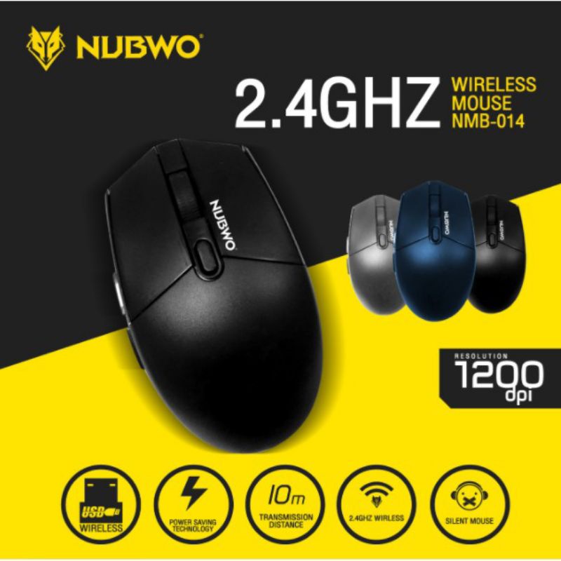 Mause Wireless 2.4GHZ Resolution 1200mpi Mause Bluetoot Original Nubwo