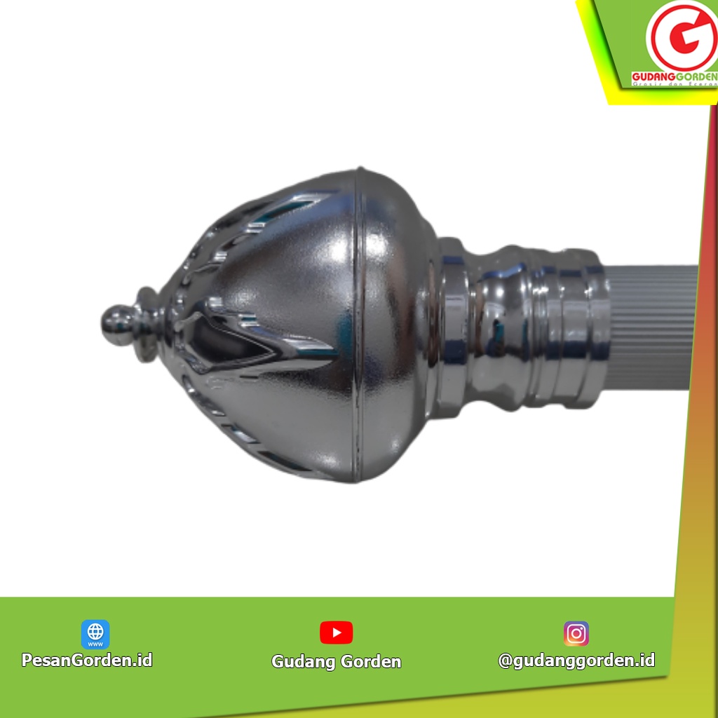 End Cup/Tutup Silver Gorden Batang Rel Jumbo