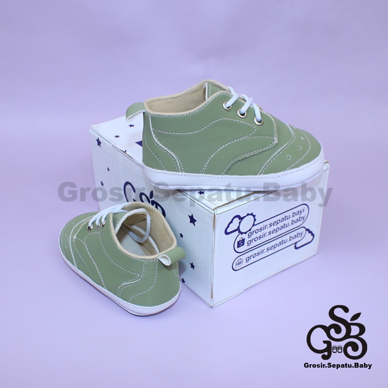 Prewalker - Sepatu Bayi - Baby Shoes | 2-12 bulan | casual BRAGA HIJAU polos ringan &amp; fleksibel