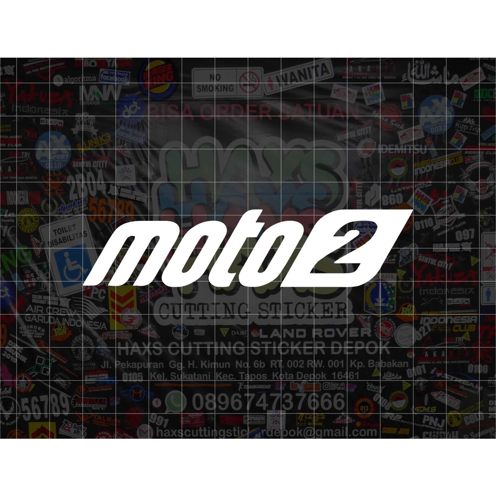 Cutting Sticker Moto2 Logo Ukuran 8 Cm