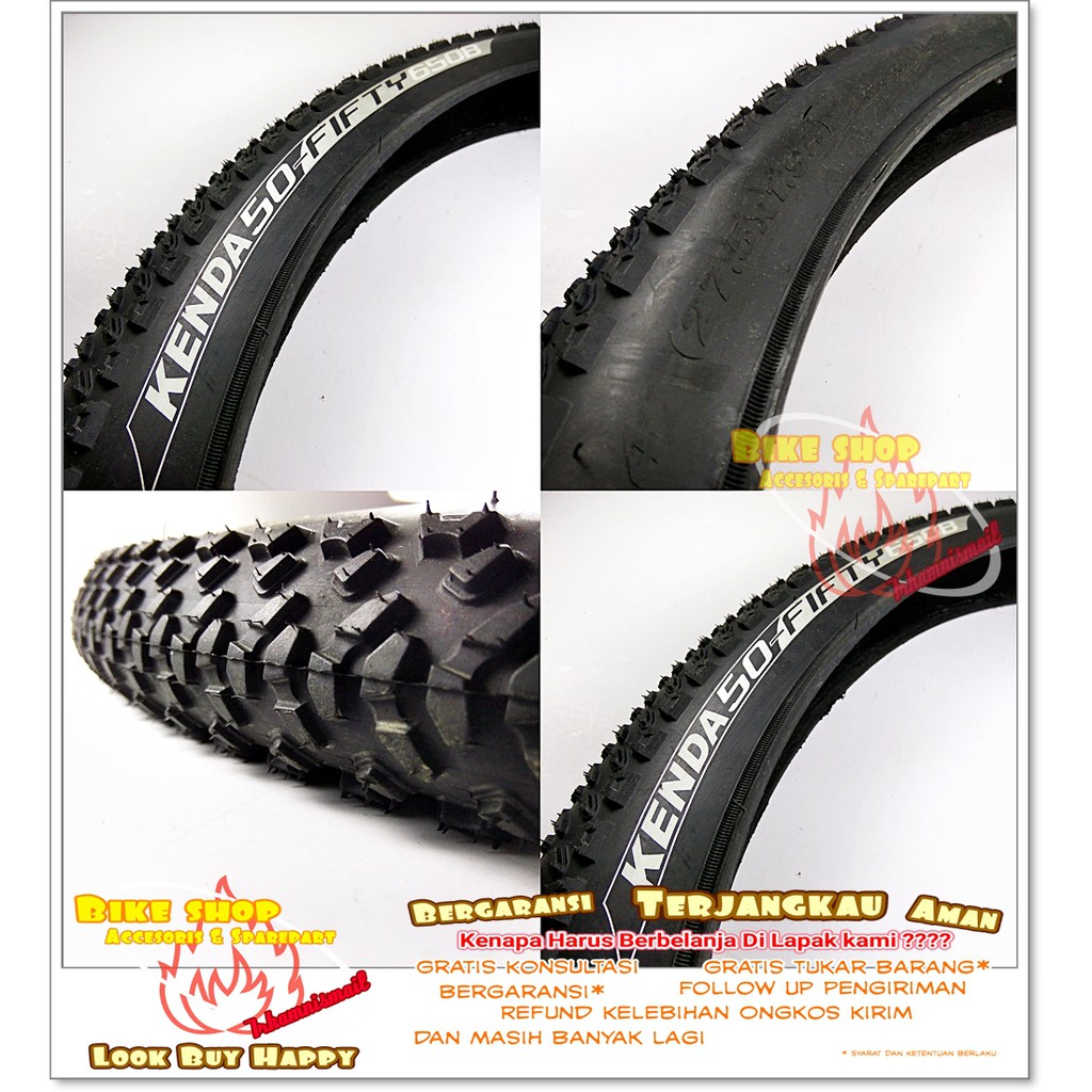 Ban luar Kenda 275 x 175 650B sepeda mtb hybrid pacul offroad