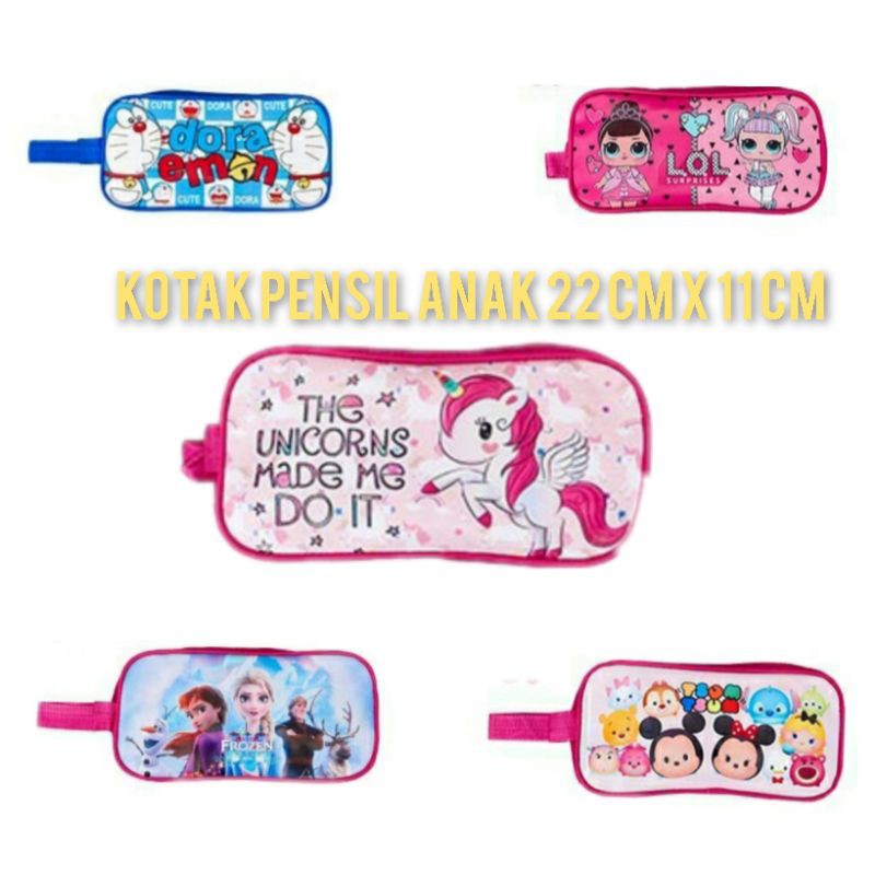 KOTAK PENSIL ANAK PEREMPUAN TERLARIS DORAEMON LOL LITTLE PONY FROZEN MICKEY MOUSE