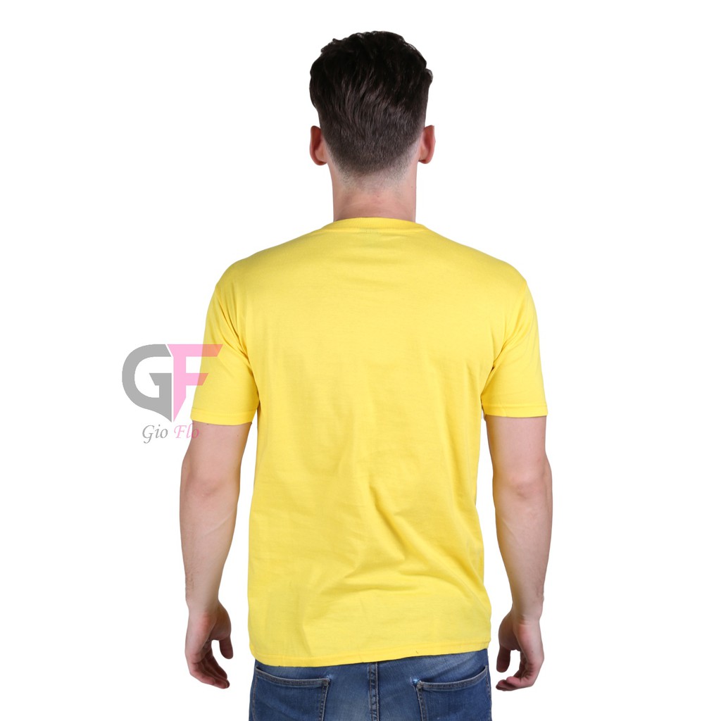 GIOFLO Pakaian Pria T Shirt Lengan Pendek Kuning Kenari / PLS 22