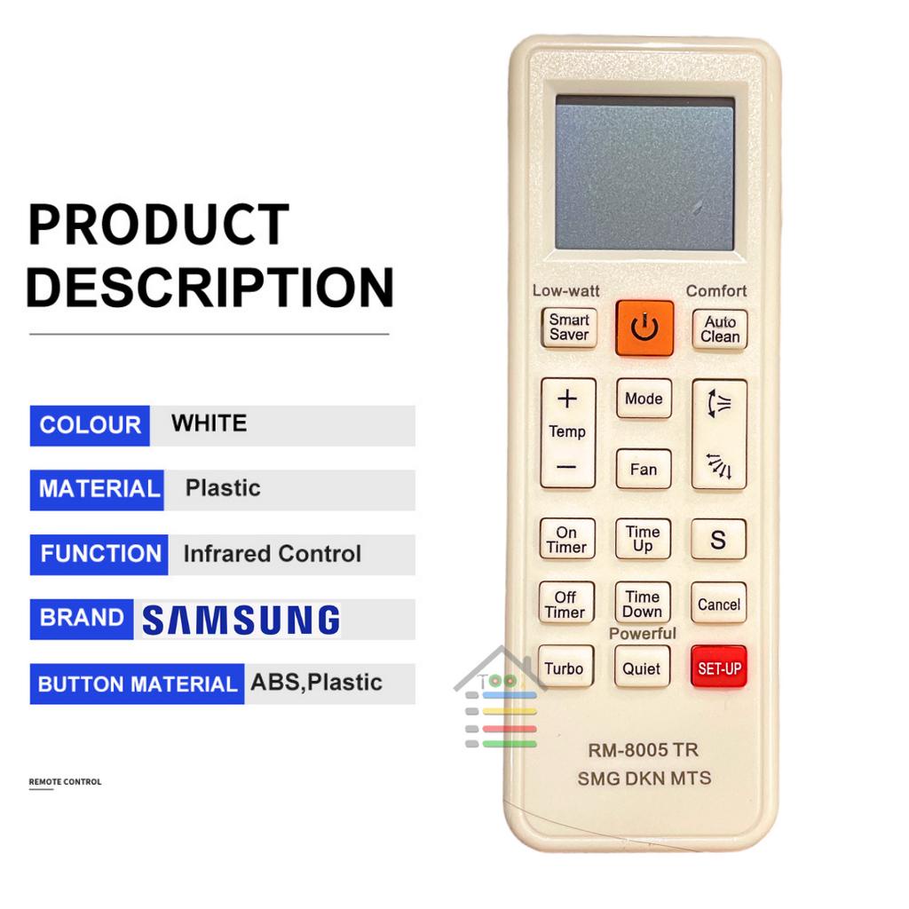 REMOTE AC SAMSUNG DAIKIN MITSUBISHI UNIVERSAL RMK8005 TR