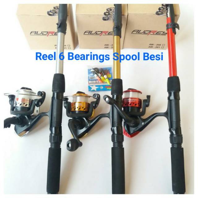 3 Set Pancing 6 bearings spool besi kekuatan 6 Kg