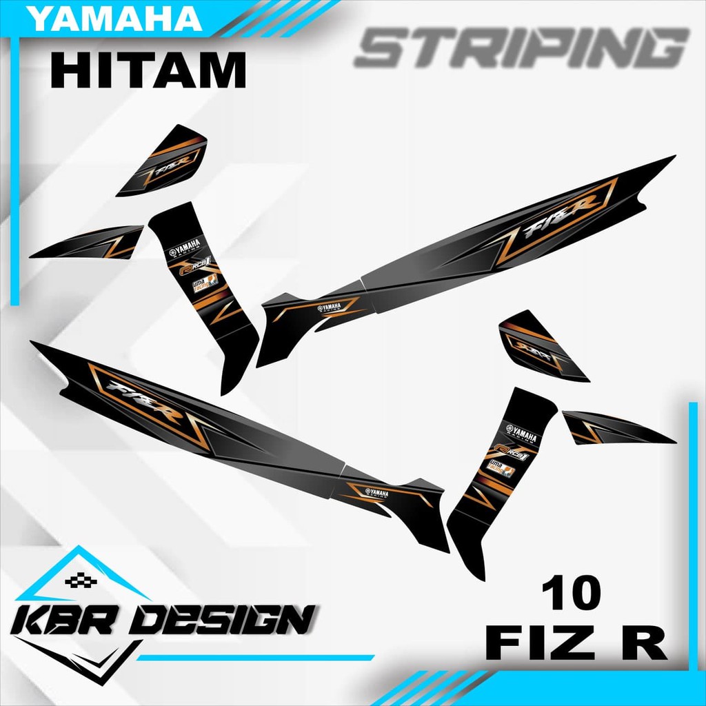fiz r (cod) stiker motor striping fiz r motor yamaha motor sticker variasi Racing10